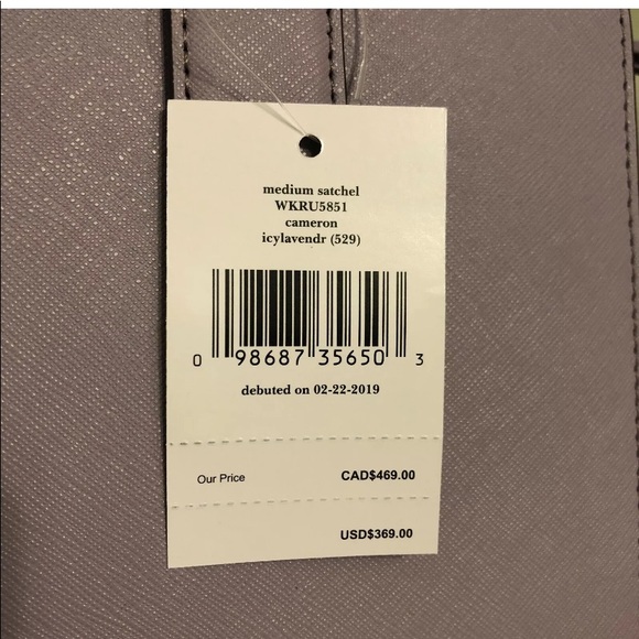 Kate spade medium Cameron icy lavender SATCHEL - Picture 5 of 8